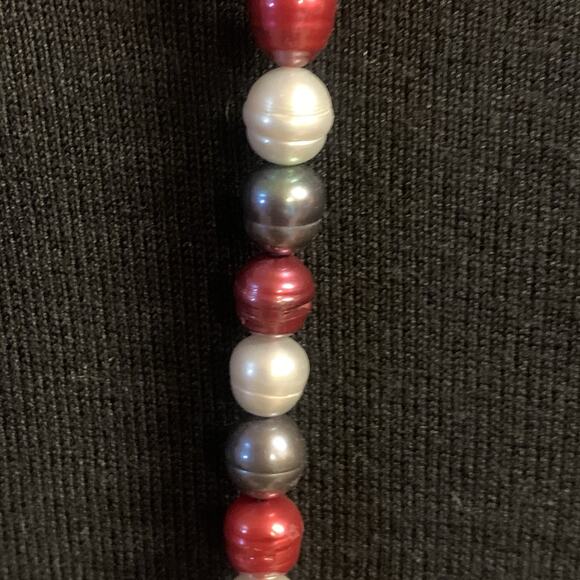 Honora Multi Color Ringed Cultured Pearl Necklace 36 Inches - Picture 6 of 8